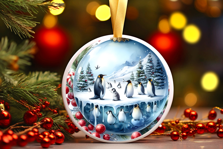 Round Christmass Ornament Sublimation|Clipart