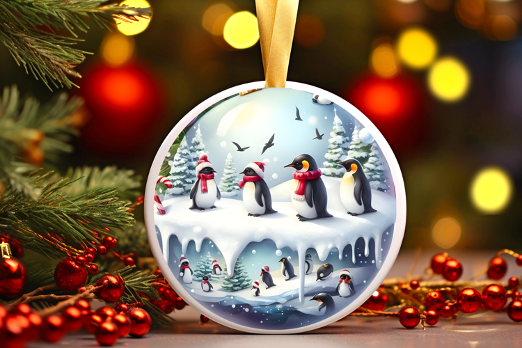 Round Christmass Ornament Sublimation|Clipart