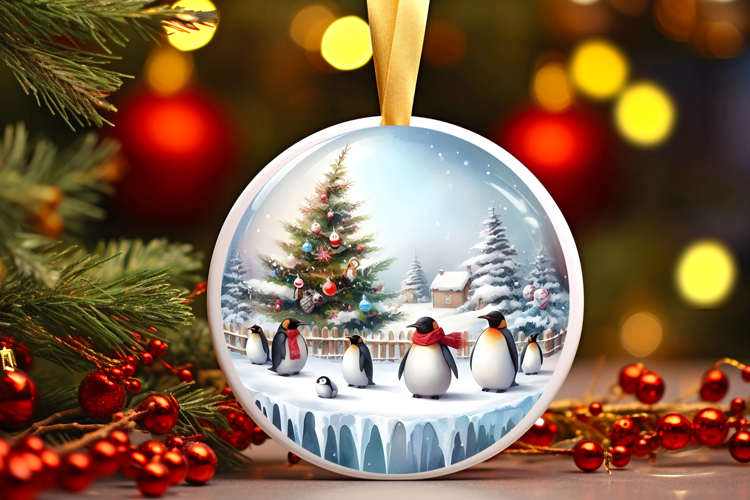 Round Christmass Ornament Sublimation|Clipart