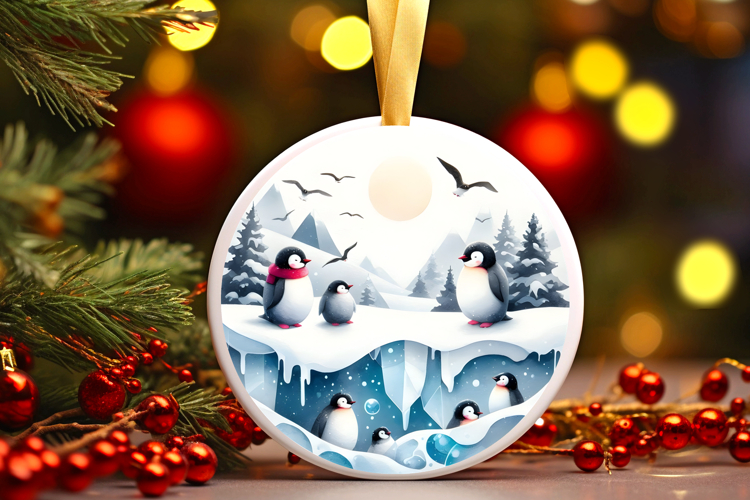 Round Christmass Ornament Sublimation|Clipart
