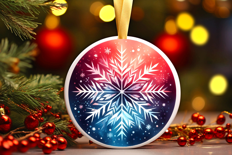 Round Christmass Ornament Sublimation|Clipart