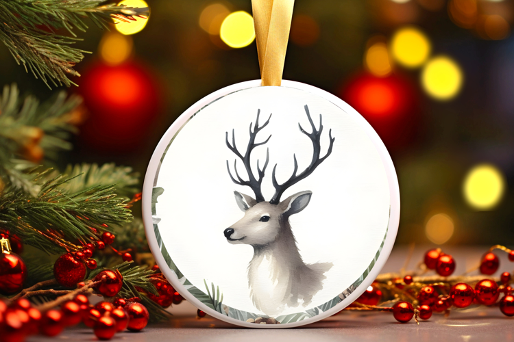 Round Christmass Ornament Sublimation|Clipart
