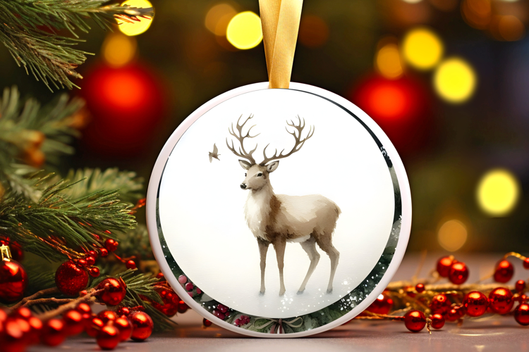 Round Christmass Ornament Sublimation|Clipart
