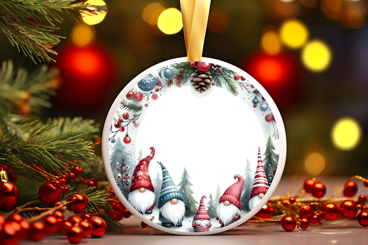 Round Christmass Ornament Sublimation|Clipart