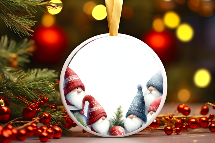 Round Christmass Ornament Sublimation|Clipart