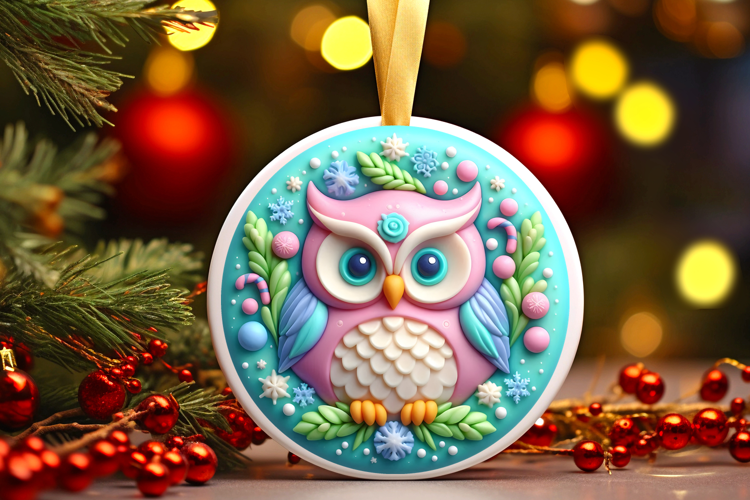Round Christmass Ornament Sublimation|Clipart