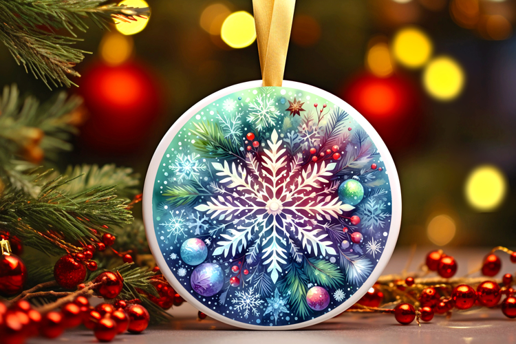 Round Christmass Ornament Sublimation|Clipart