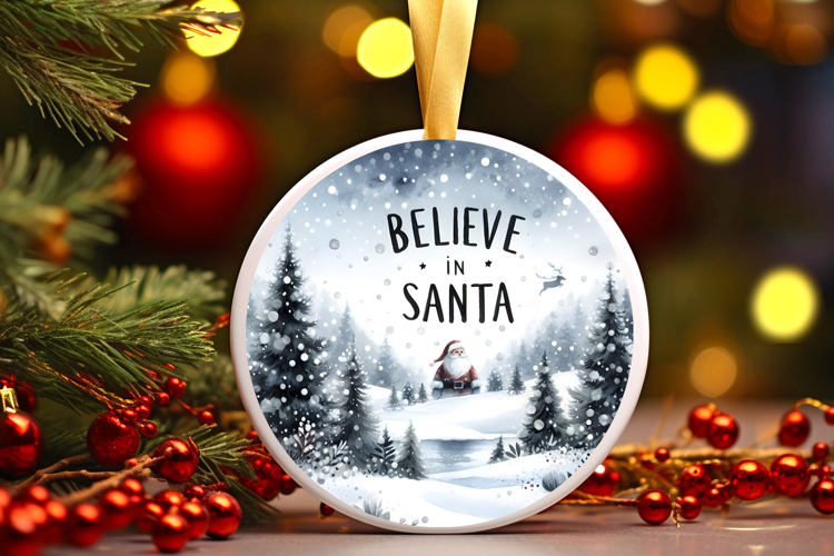Round Christmass Ornament Sublimation|Clipart