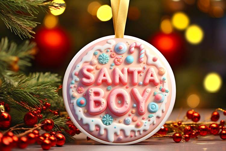 Round Christmass Ornament Sublimation|Clipart