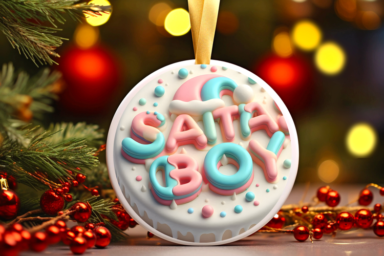 Round Christmass Ornament Sublimation|Clipart