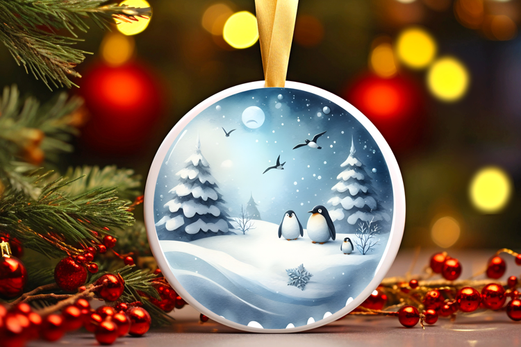 Round Christmass Ornament Sublimation|Clipart