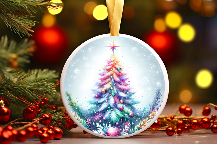 Round Christmass Ornament Sublimation|Clipart