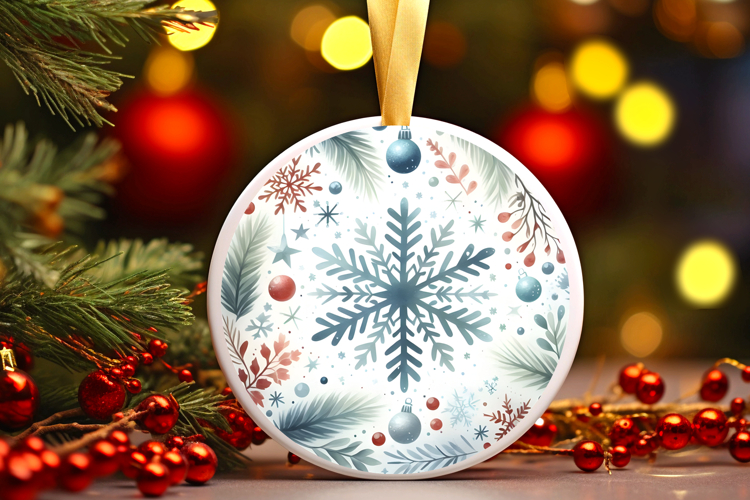 Round Christmass Ornament Sublimation|Clipart