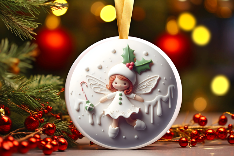 Round Christmass Ornament Sublimation|Clipart