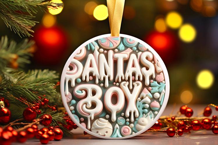 Round Christmass Ornament Sublimation|Clipart