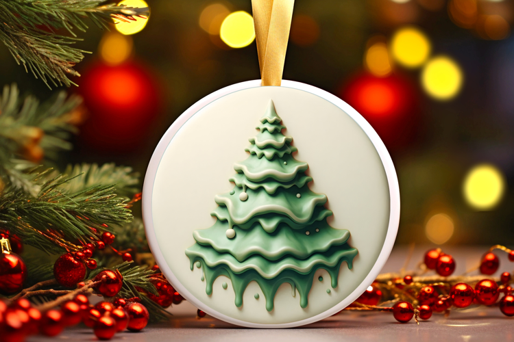 Round Christmass Ornament Sublimation|Clipart