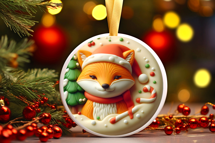 Round Christmass Ornament Sublimation|Clipart
