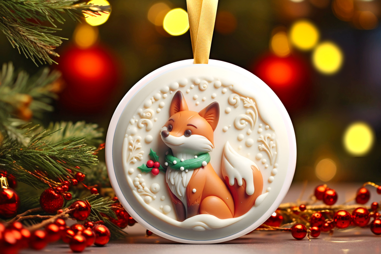 Round Christmass Ornament Sublimation|Clipart