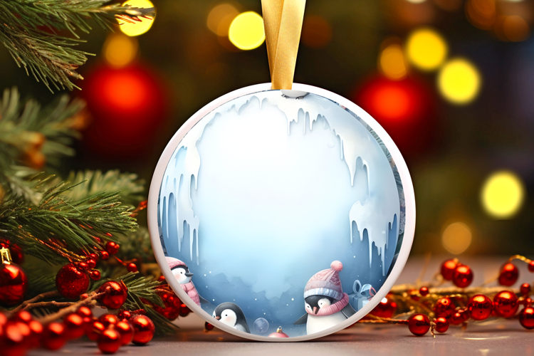 Round Christmass Ornament Sublimation|Clipart