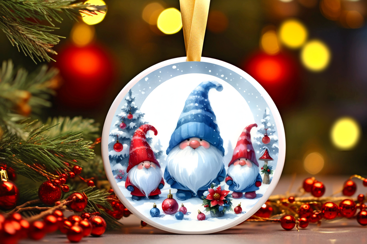 Round Christmass Ornament Sublimation|Clipart