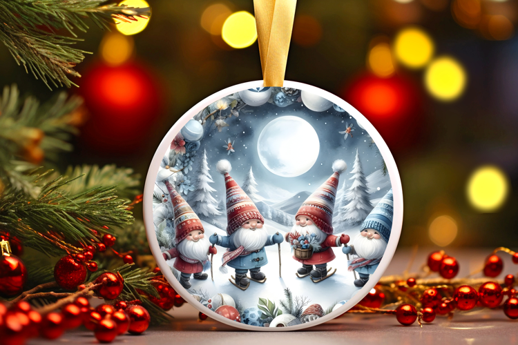 Round Christmass Ornament Sublimation|Clipart