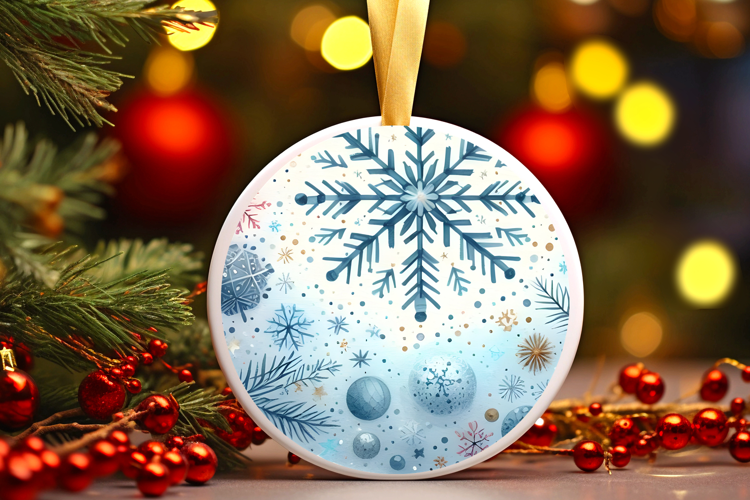 Round Christmass Ornament Sublimation|Clipart