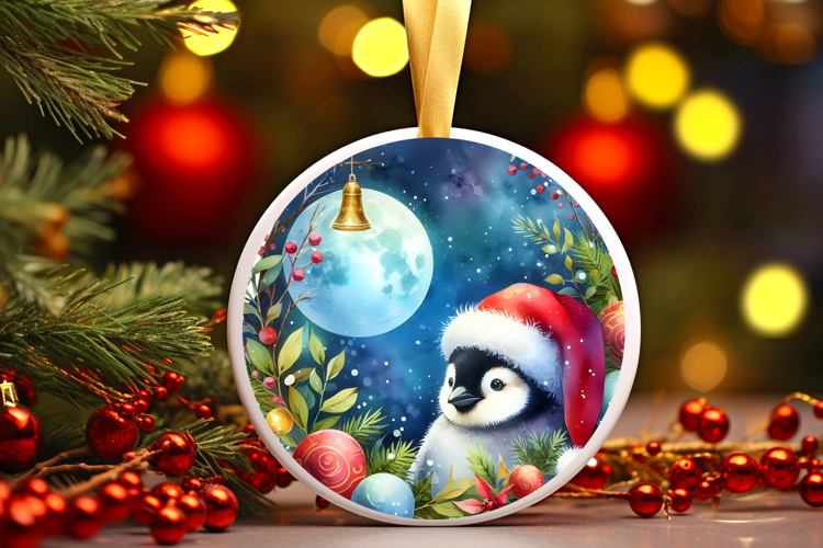 Round Christmass Ornament Sublimation|Clipart