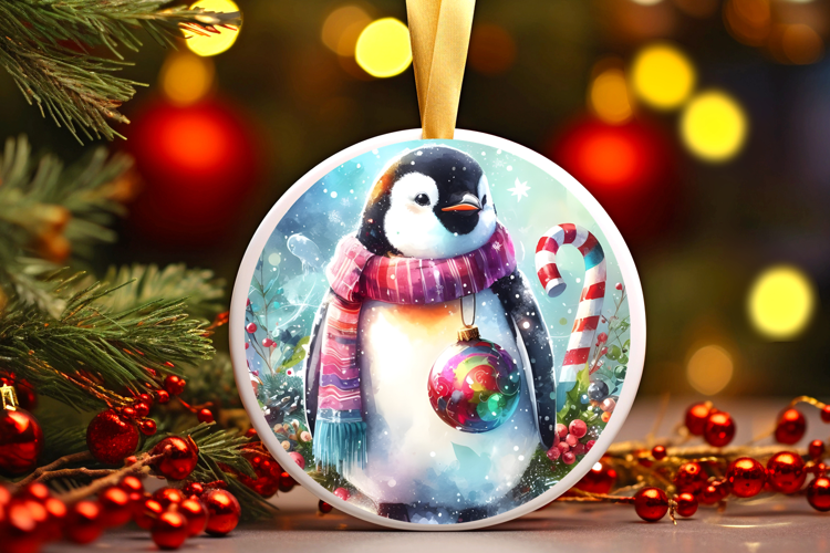 Round Christmass Ornament Sublimation|Clipart