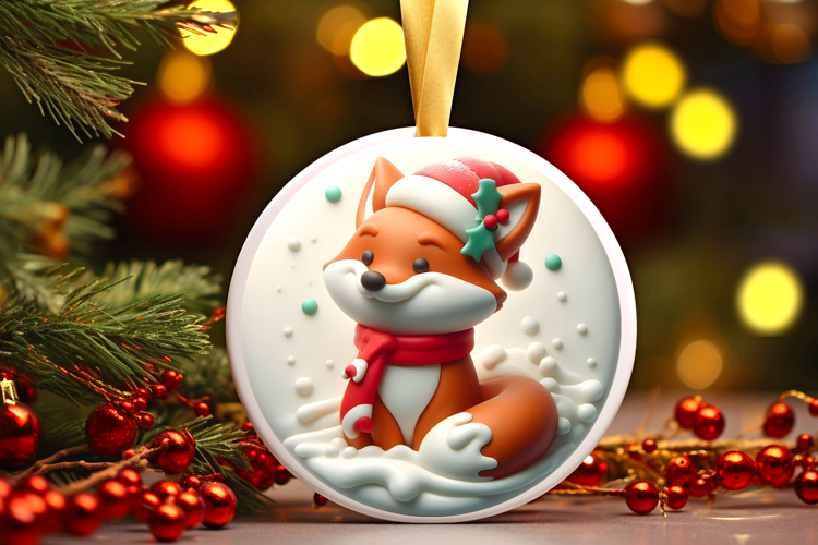 Round Christmass Ornament Sublimation|Clipart