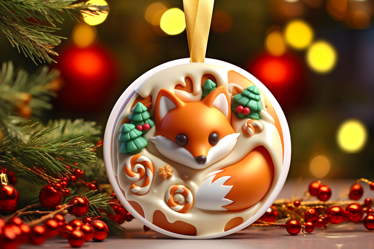 Round Christmass Ornament Sublimation|Clipart