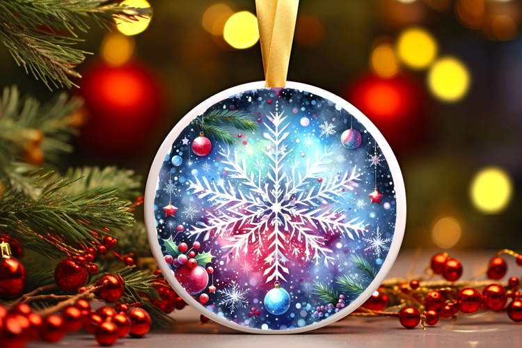 Round Christmass Ornament Sublimation|Clipart