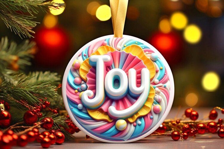 Round Christmass Ornament Sublimation|Clipart example image 1