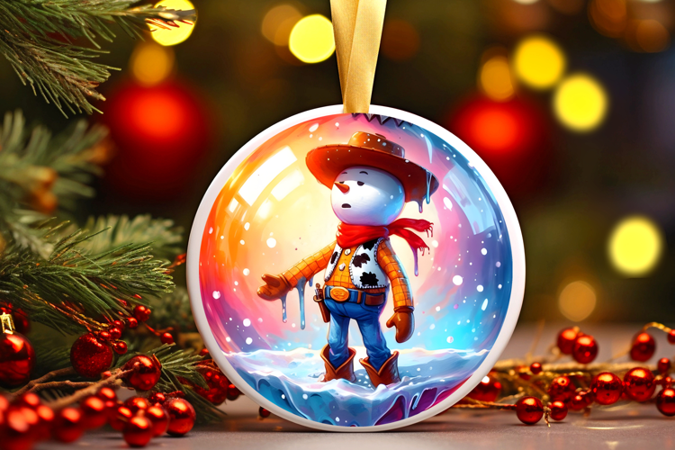 Round Christmass Ornament Sublimation|Clipart