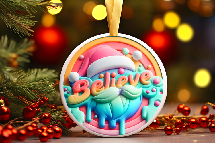 Round Christmass Ornament Sublimation|Clipart