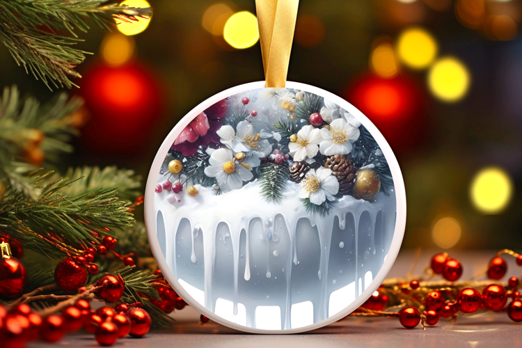 Round Christmass Ornament Sublimation|Clipart