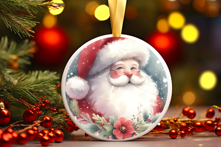 Round Christmass Ornament Sublimation|Clipart