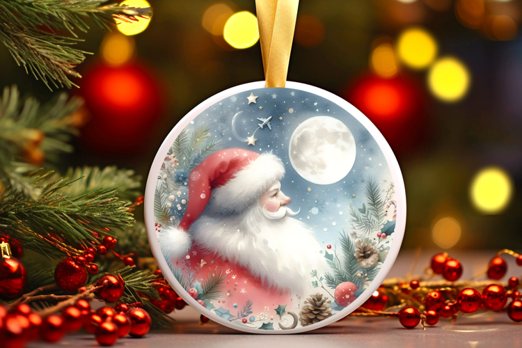 Round Christmass Ornament Sublimation|Clipart