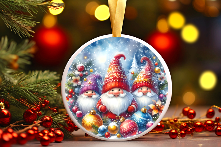 Round Christmass Ornament Sublimation|Clipart