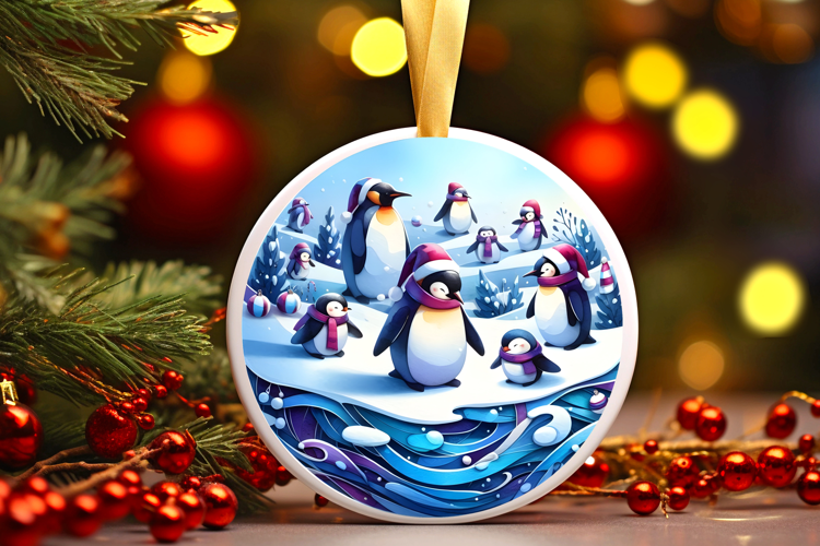 Round Christmass Ornament Sublimation|Clipart