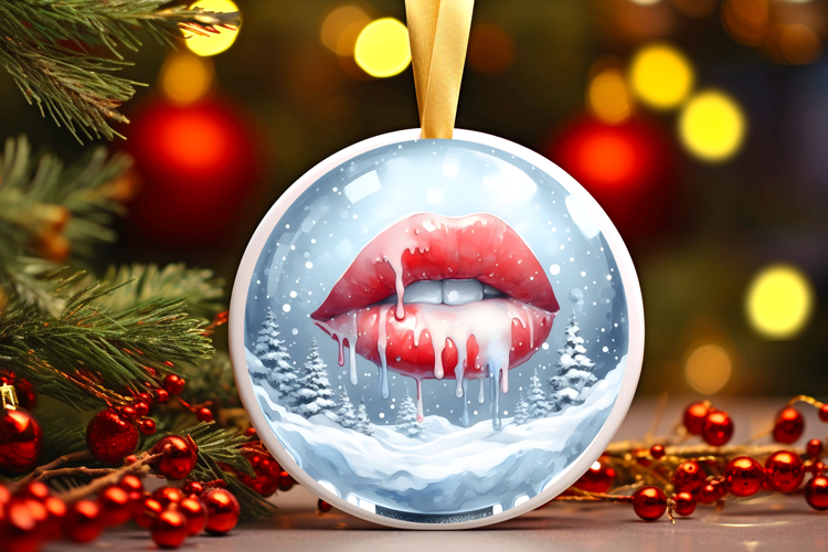 Round Christmass Ornament Sublimation|Clipart