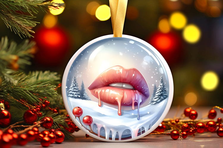 Round Christmass Ornament Sublimation|Clipart
