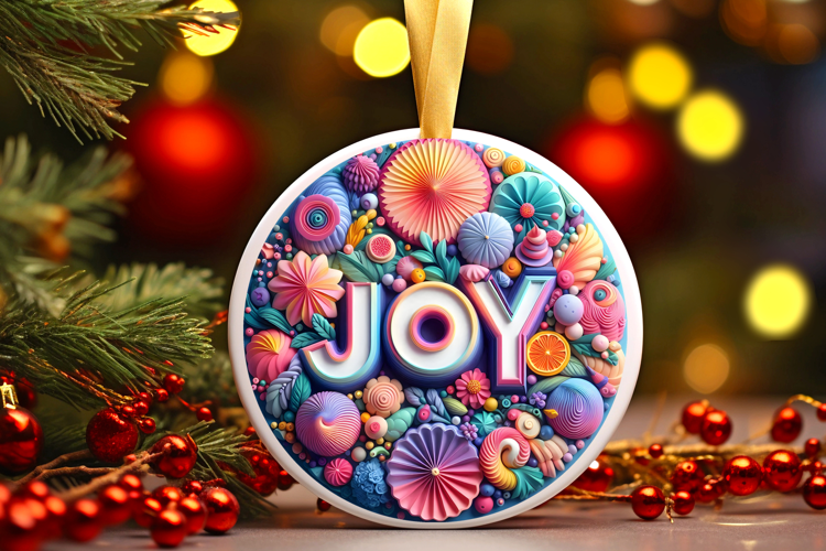 Round Christmass Ornament Sublimation|Clipart