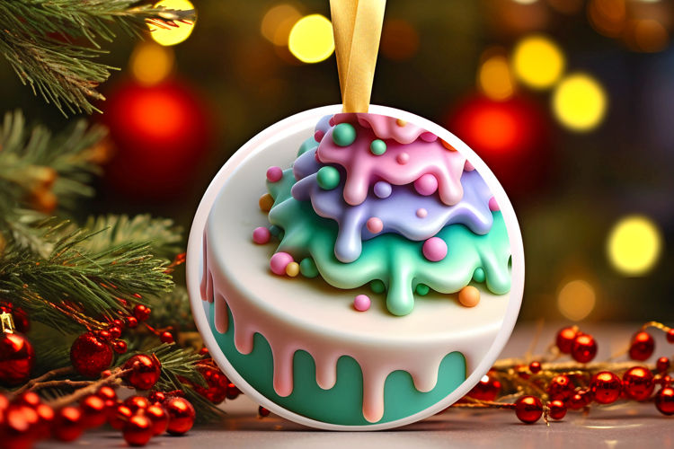 Round Christmass Ornament Sublimation|Clipart