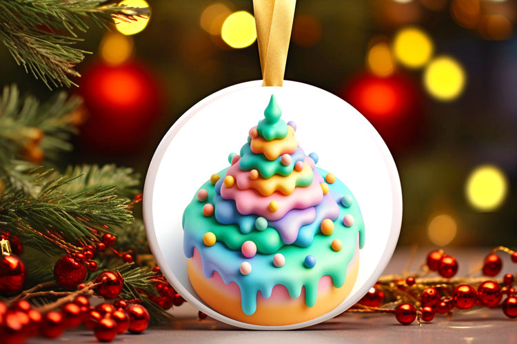 Round Christmass Ornament Sublimation|Clipart