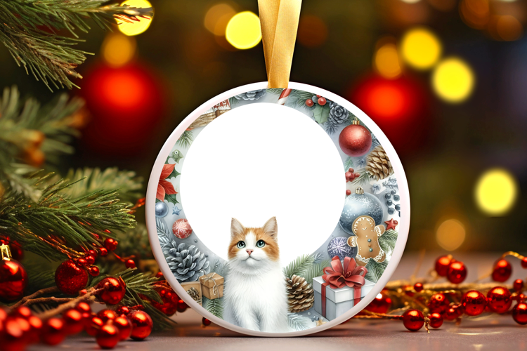 Round Christmass Ornament Sublimation|Clipart