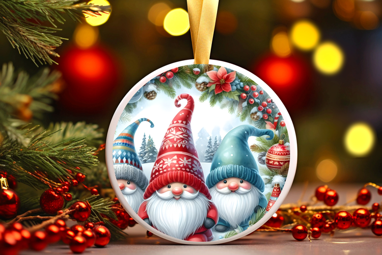 Round Christmass Ornament Sublimation|Clipart