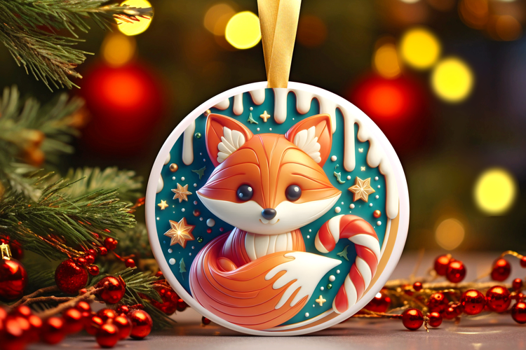Round Christmass Ornament Sublimation|Clipart