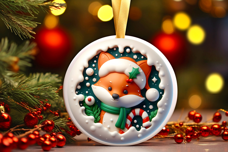 Round Christmass Ornament Sublimation|Clipart