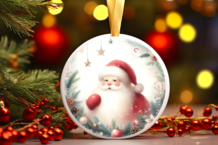 Round Christmass Ornament Sublimation|Clipart