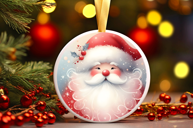 Round Christmass Ornament Sublimation|Clipart